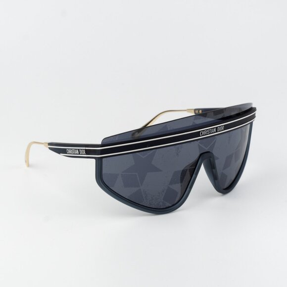 Dior Women Sunglasses Matte Blue Silver Mirrored DIORCLUB M2U 31B7 BRAND NEW